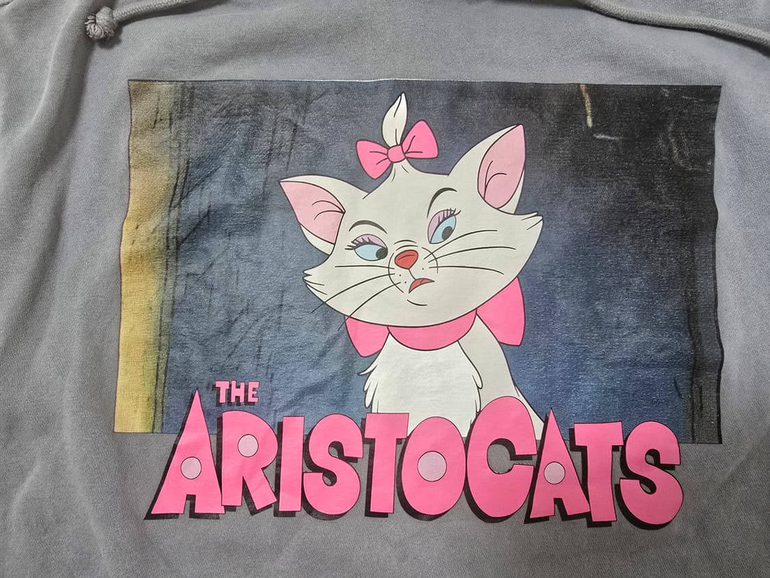 디즈니 아리스토캣 회색 후드티 XL 상품이미지2