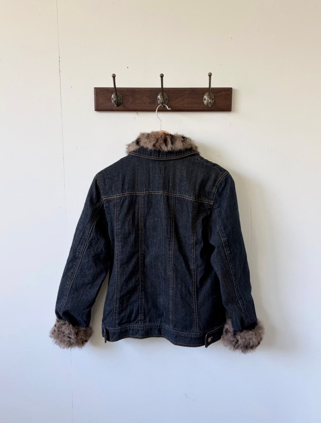 gf 레오파드 데님 퍼 자켓 상품이미지3