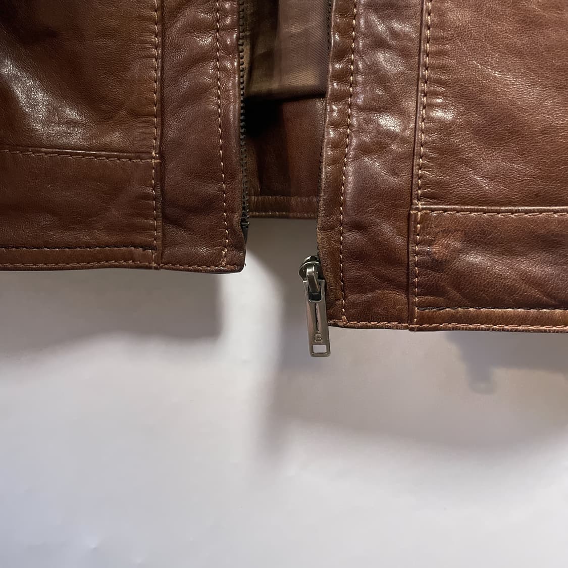 GGIO2 빈티지 브라운 양가죽 자켓(토끼털 탈부착 내피) 상품이미지5