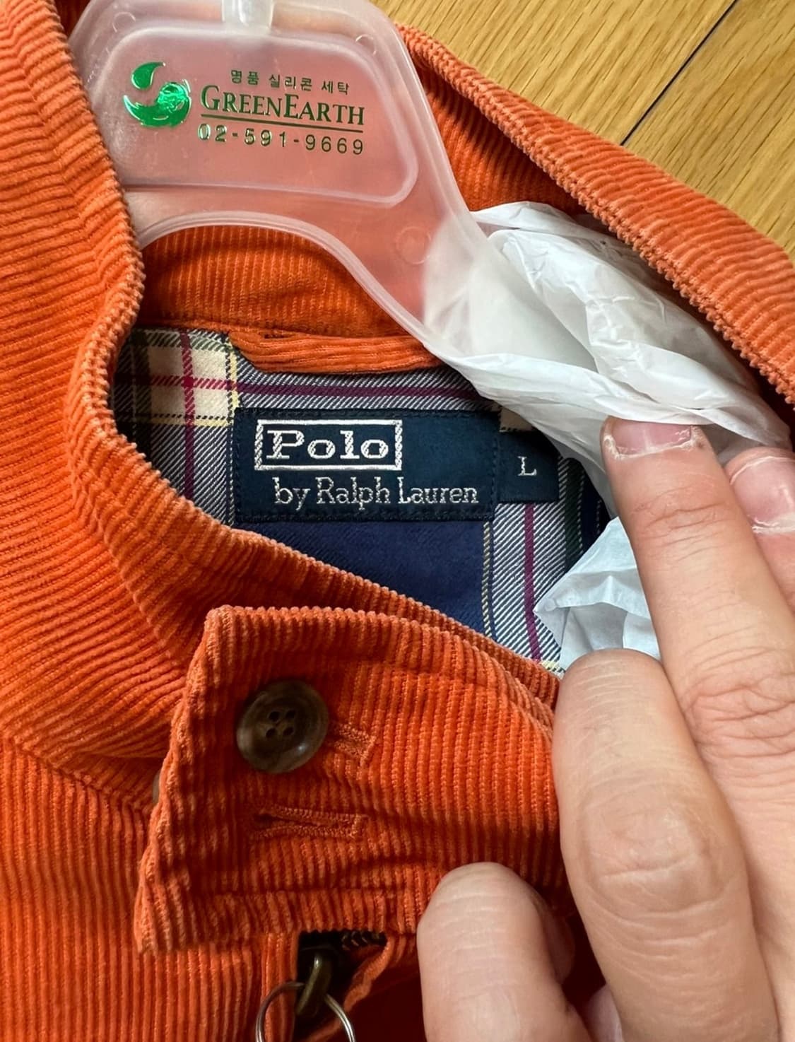 폴로 랄프로렘 오렌지 코듀로이 자켓  L 상품이미지2