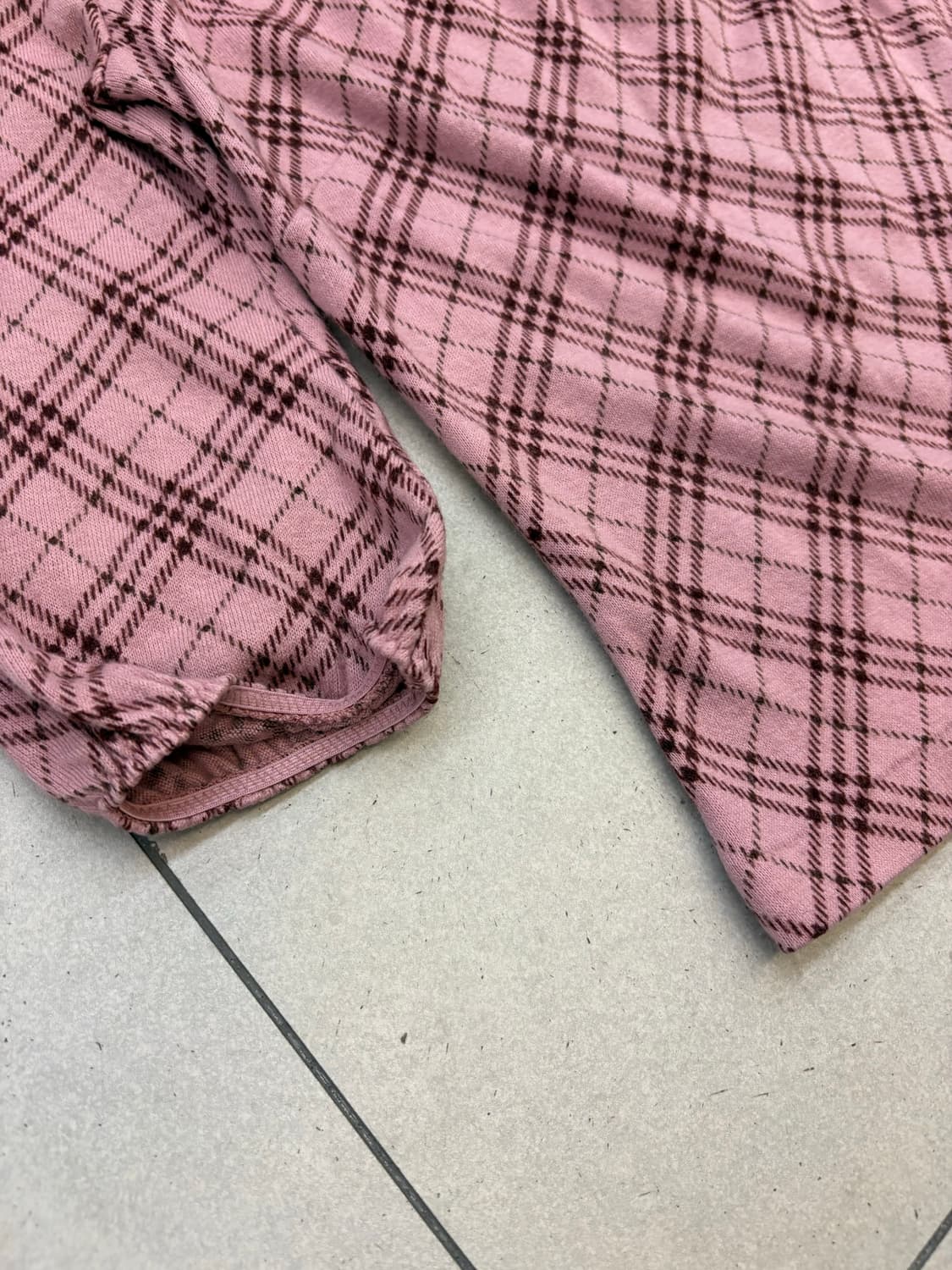 [ 36 ] 버버리 핑크 노바체크 퍼프 블라우스 상품이미지5