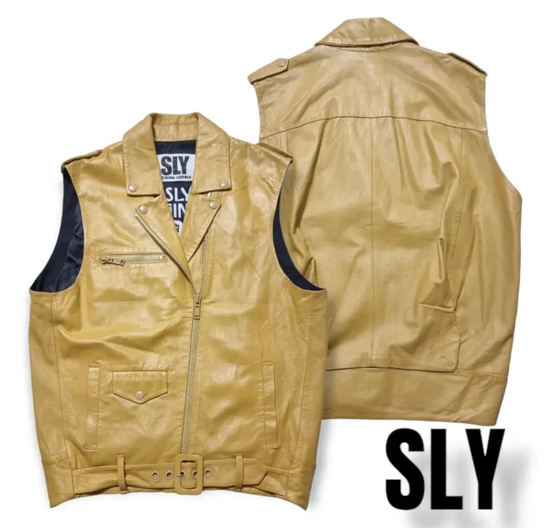 sly 가죽자켓 가죽조끼 라이더자켓 하라주쿠자켓 펑크룩 램스킨자켓 상품이미지1