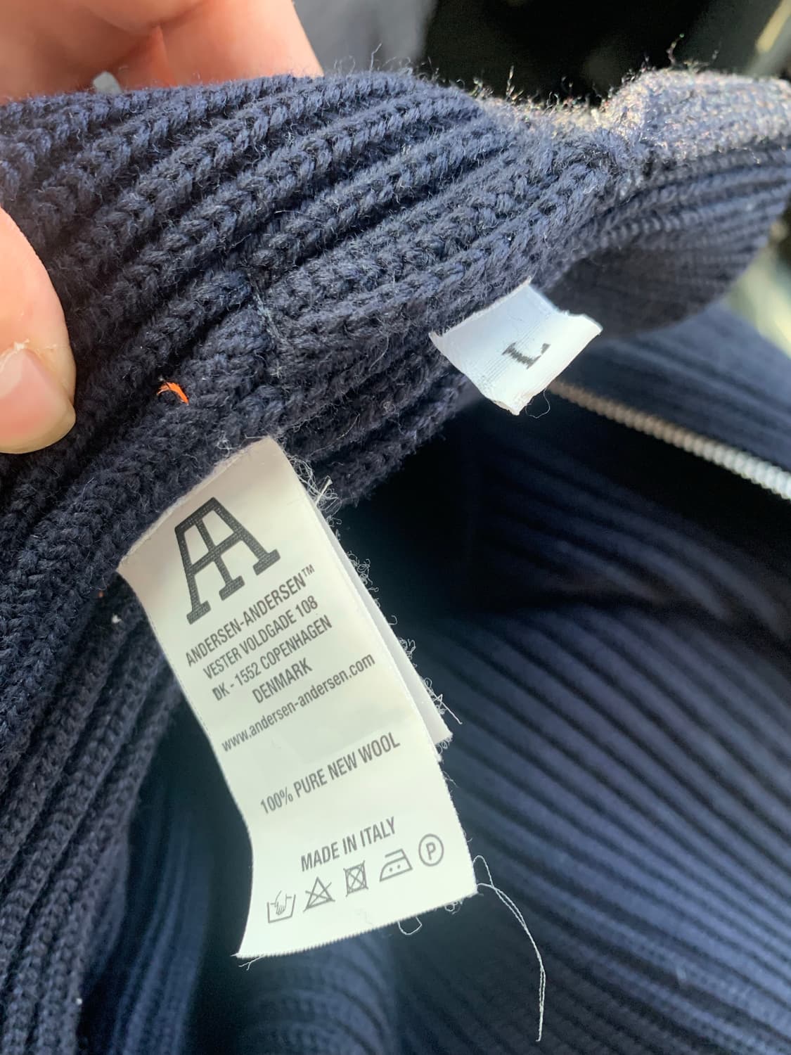 안데르센 안데르센 니트집업 네이비 상품이미지3