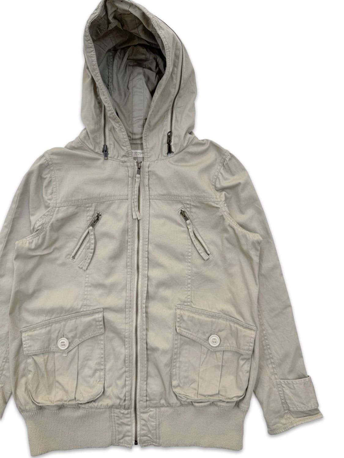 빈티지 베이지 포켓 집업 자켓 상품이미지2