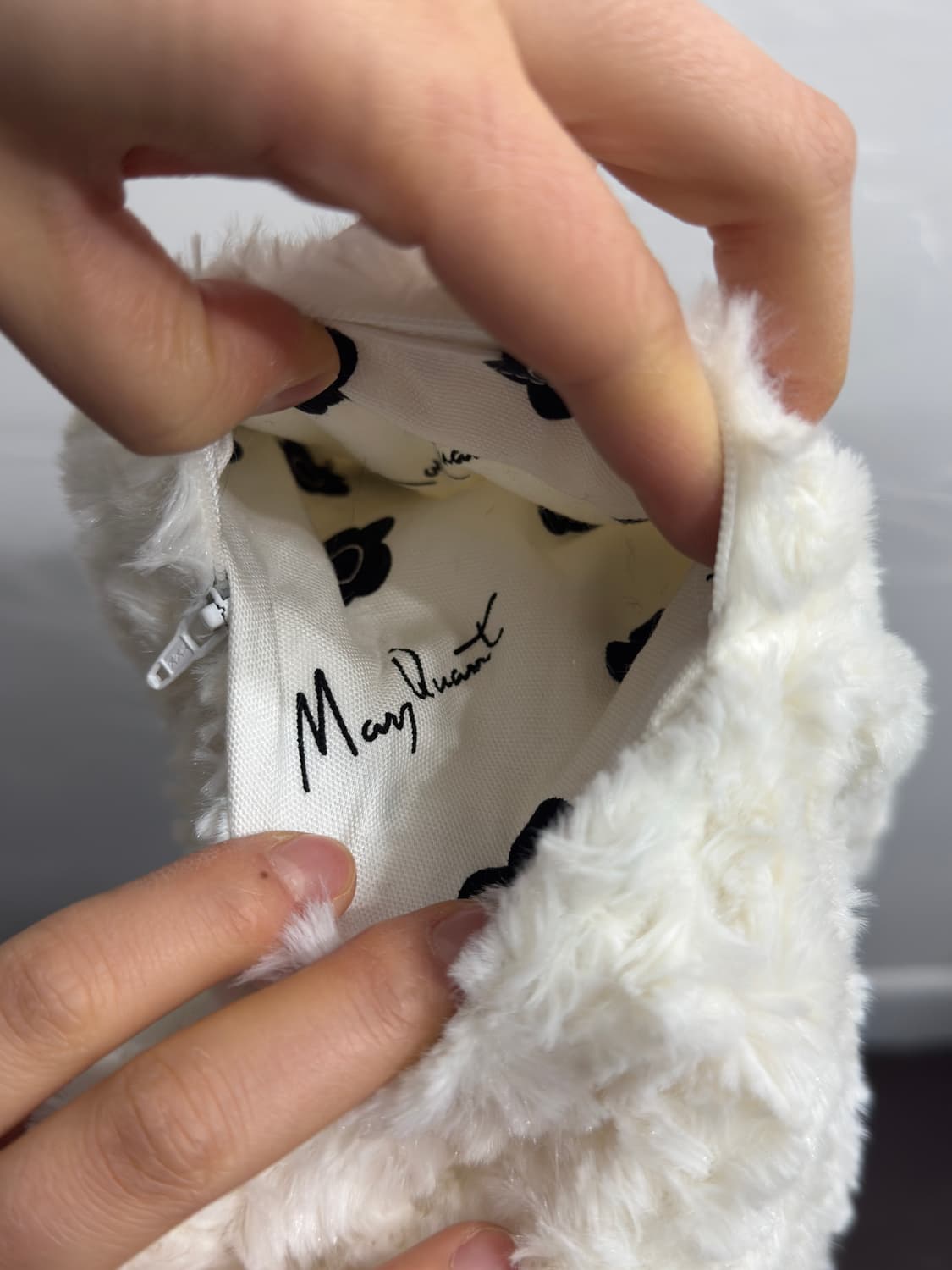 mary quant white fur bag 상품이미지5