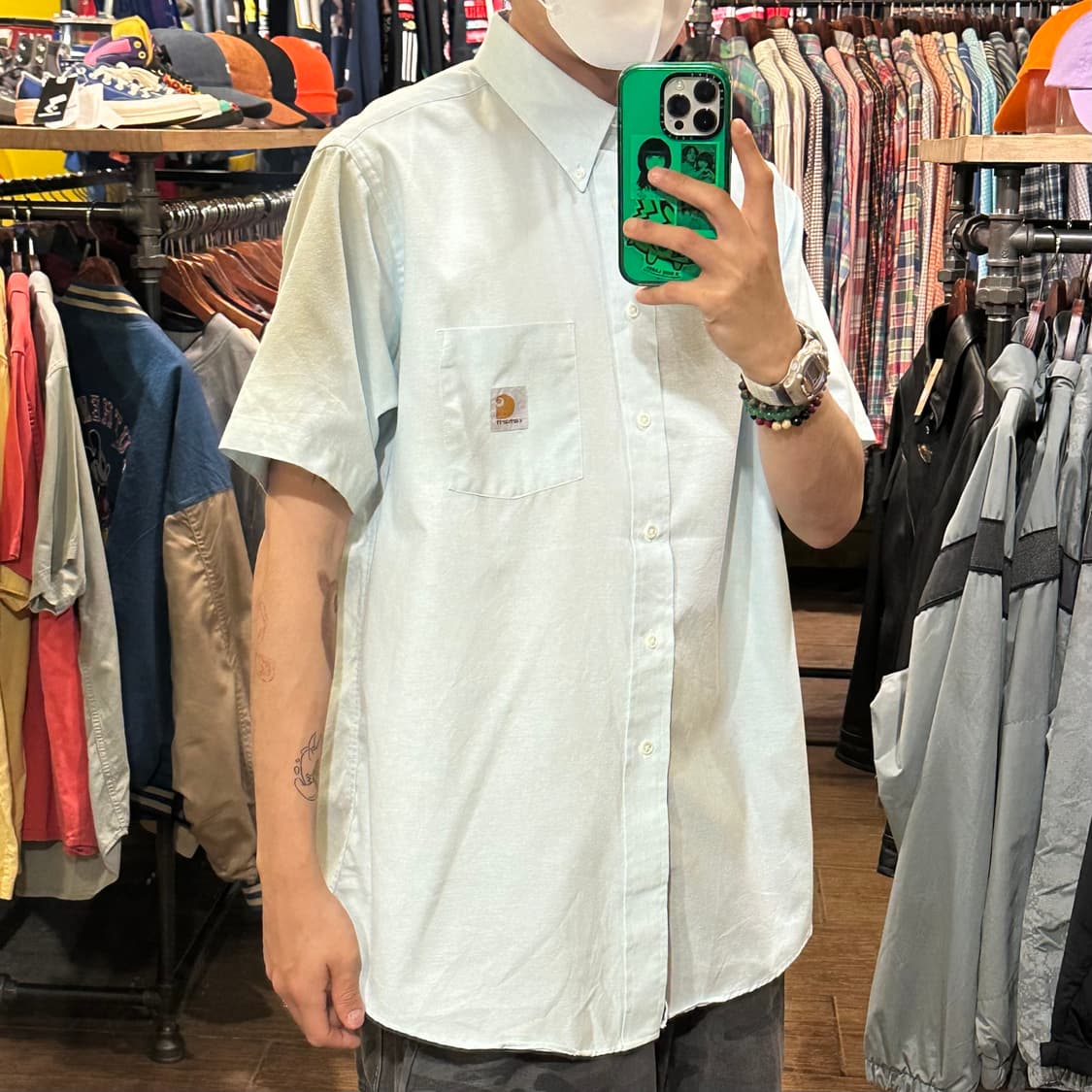 [HI] 칼하트 반팔셔츠 스카이블루 상품이미지4