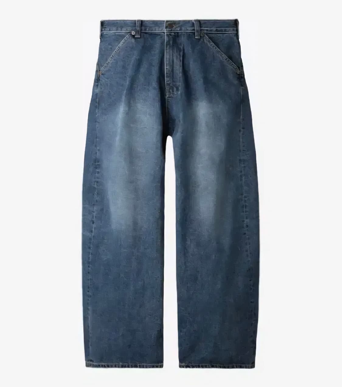 와이드커브드 워시드 블루 데님 상품이미지1