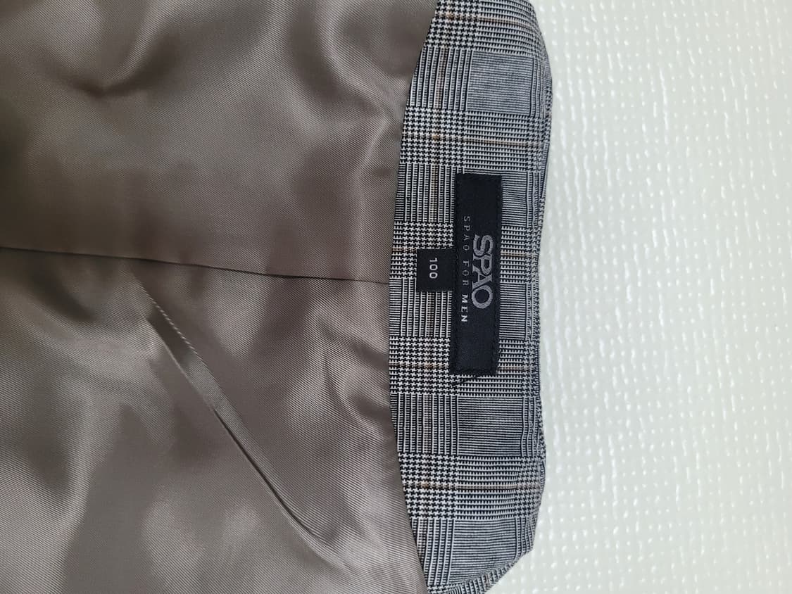 스파오포맨 SPAO for men 5버튼 체크 베스트 100 그레이 상품이미지9