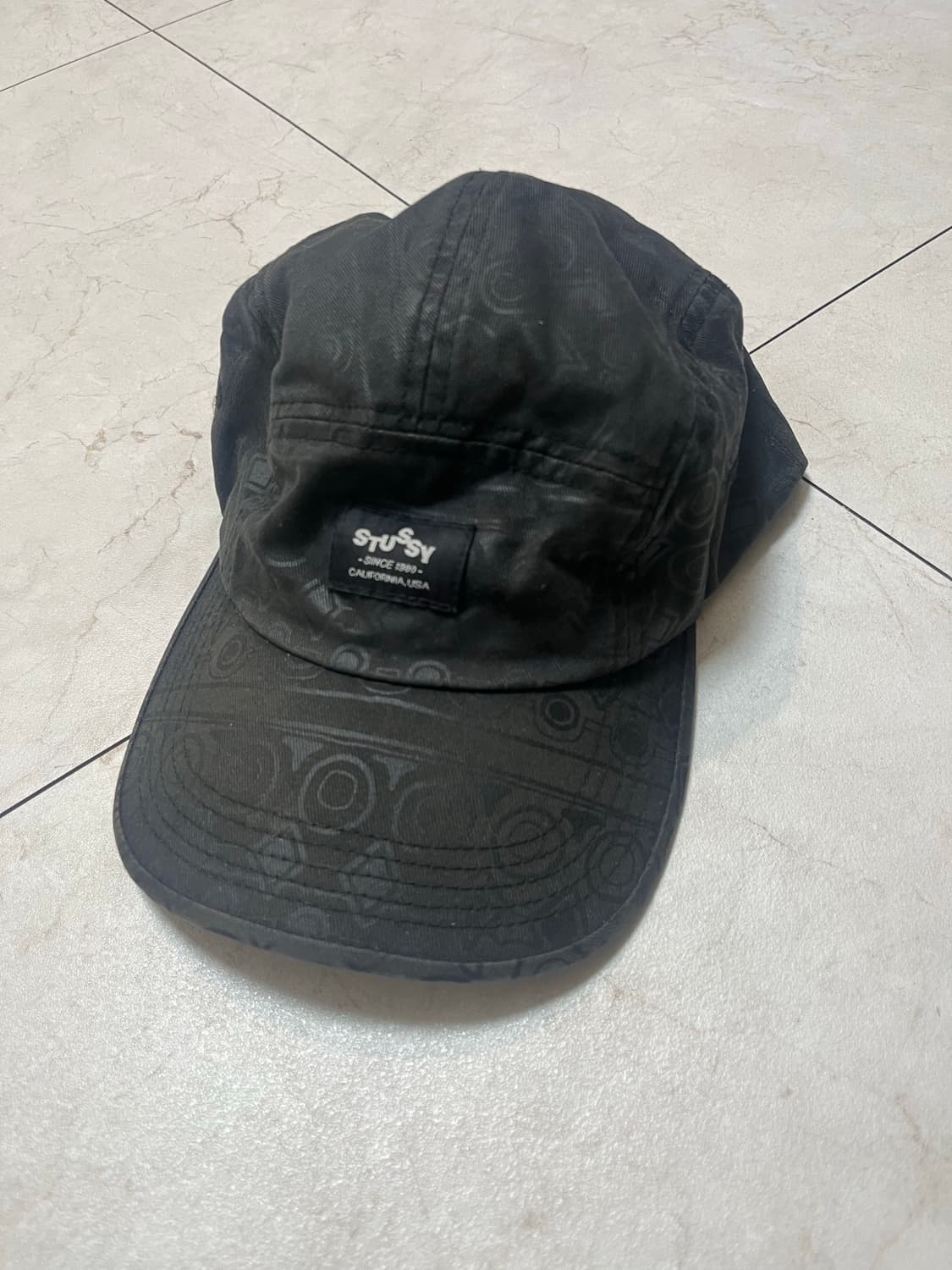 old stussy capz 반다나 패턴 블랙 볼캡 상품이미지3