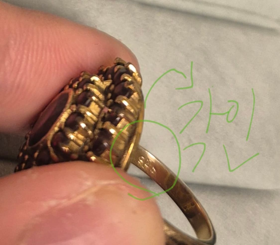 가넷 반지 (빈티지, 10호~10호반, s925, 퀄리티 진짜좋음) 상품이미지6