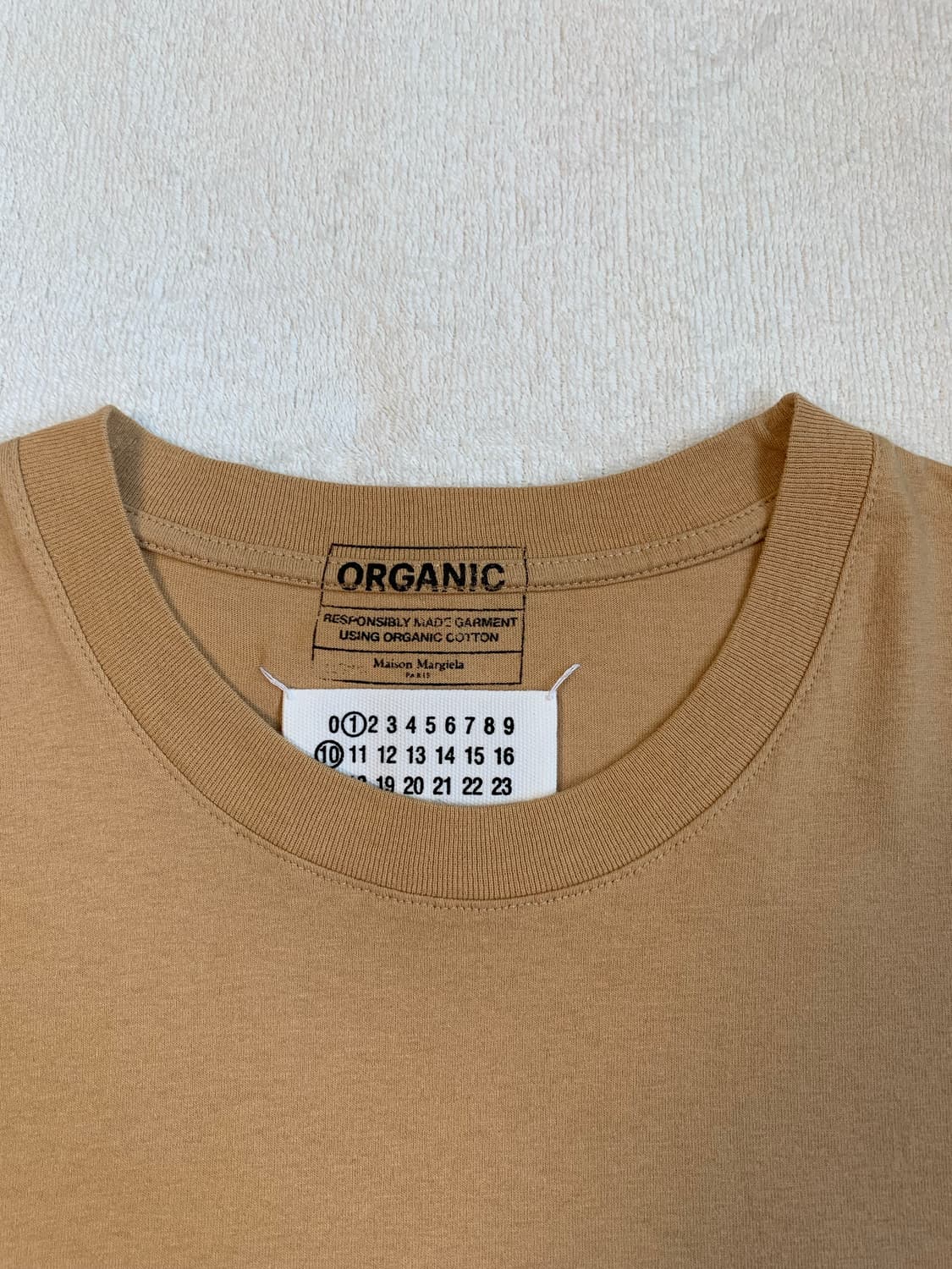 메종 마르지엘라 22FW 반팔 티셔츠 카멜 XL 상품이미지4