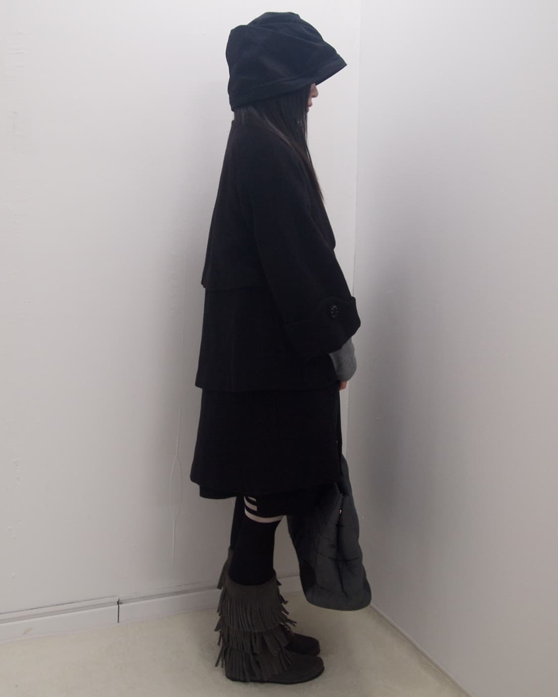 Layered cancan babydoll wool coat 상품이미지4