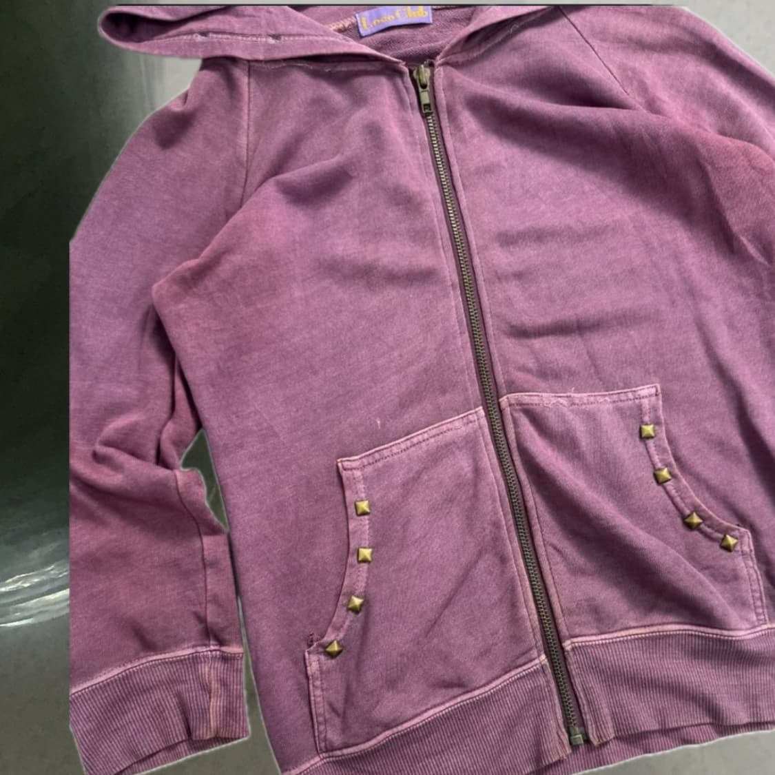 빈티지 그런지 펑크 스터드 베리 후드집업 상품이미지3