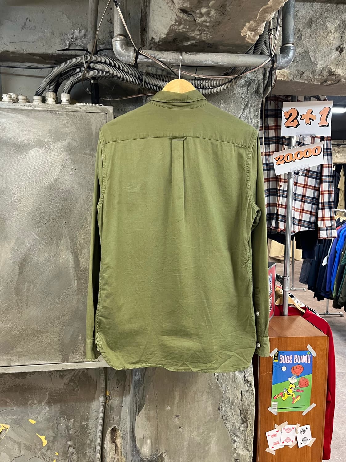 리바이스 포켓 셔츠 카키 M #csz3426 상품이미지2