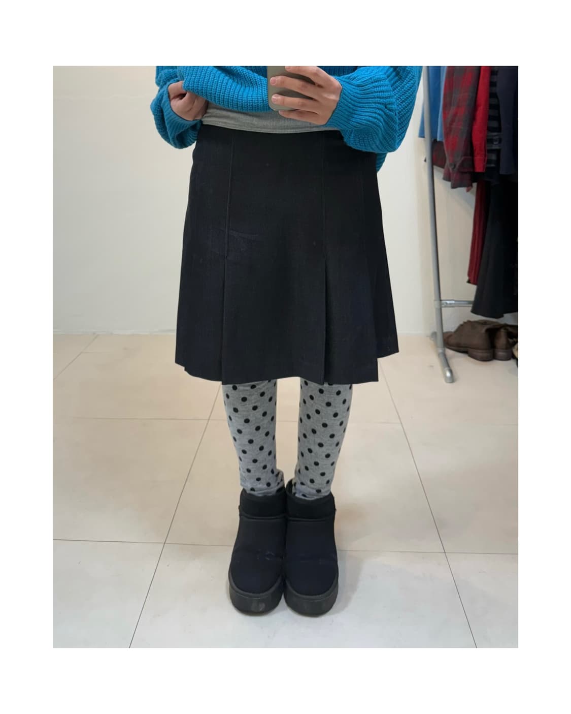 빈티지 도트 레깅스 상품이미지5