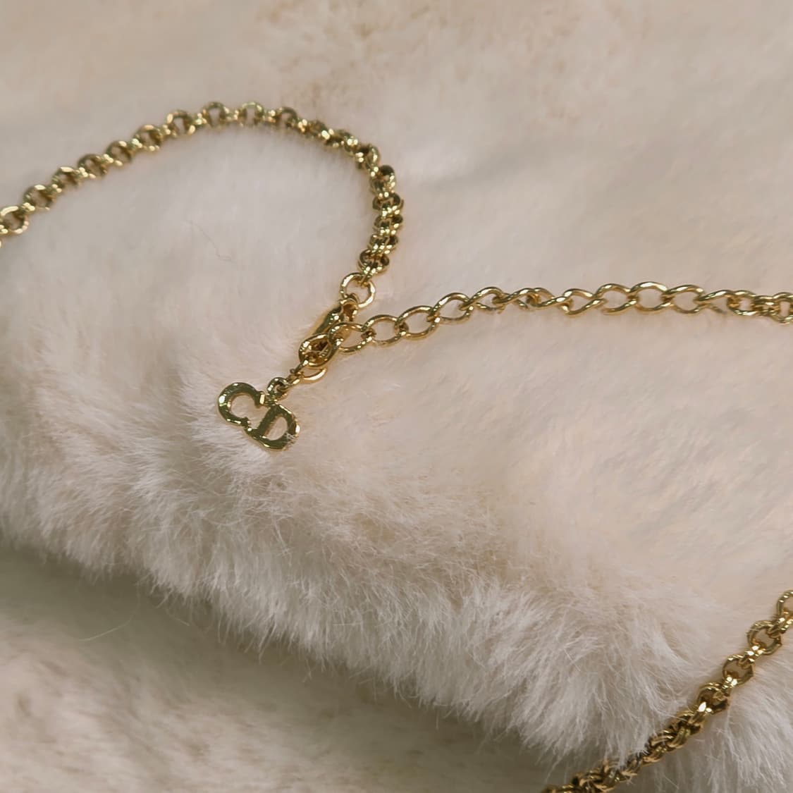 DIOR 디올 CD 체인 링크 큐빅 목걸이 (정품) 상품이미지4