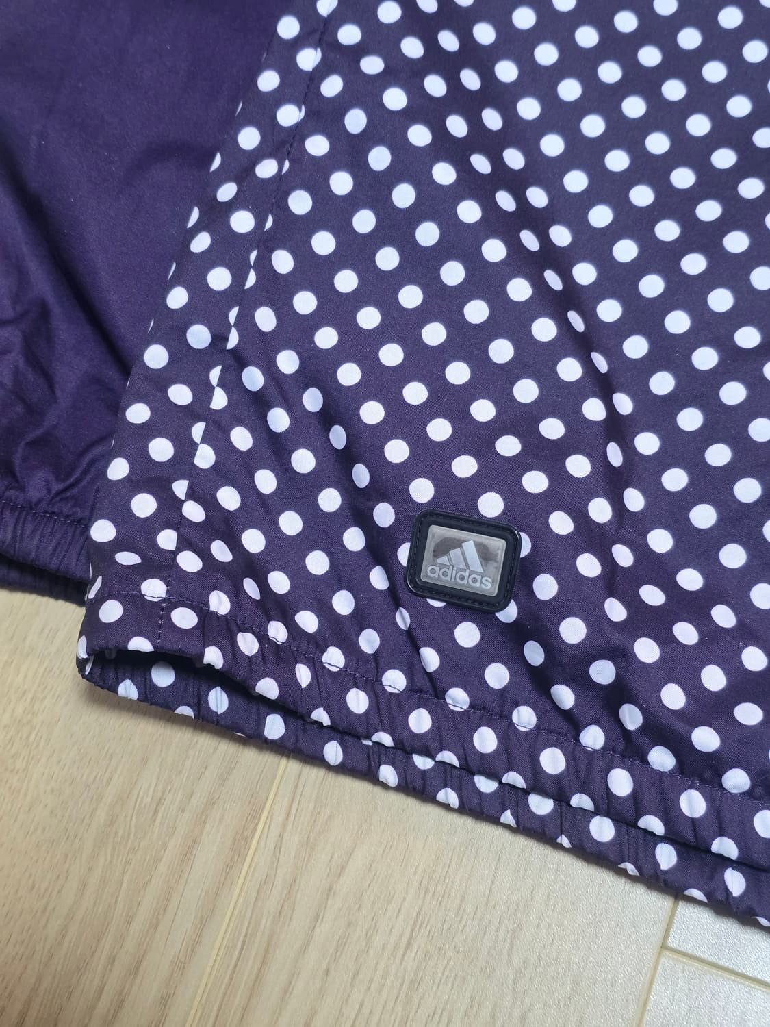 아디다스 도트 땡땡이 퍼플 바람막이 자켓 S 상품이미지4