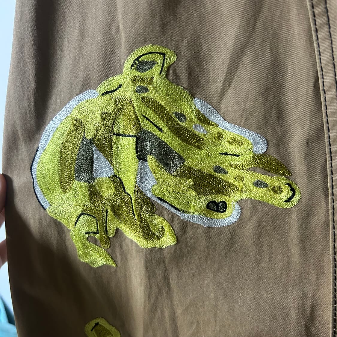 MSGM MILANO 갤러리아백화점) 바나나 자수 트렌치 코트 38 상품이미지5