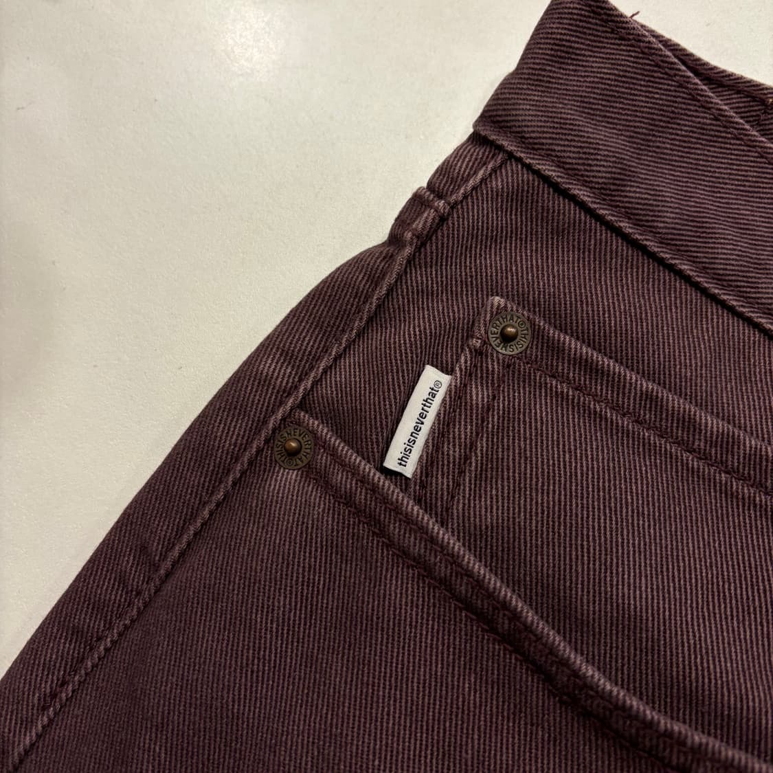 [L] 디스이즈네버댓 와인 퍼플 컬러 데님 팬츠 C451 상품이미지8