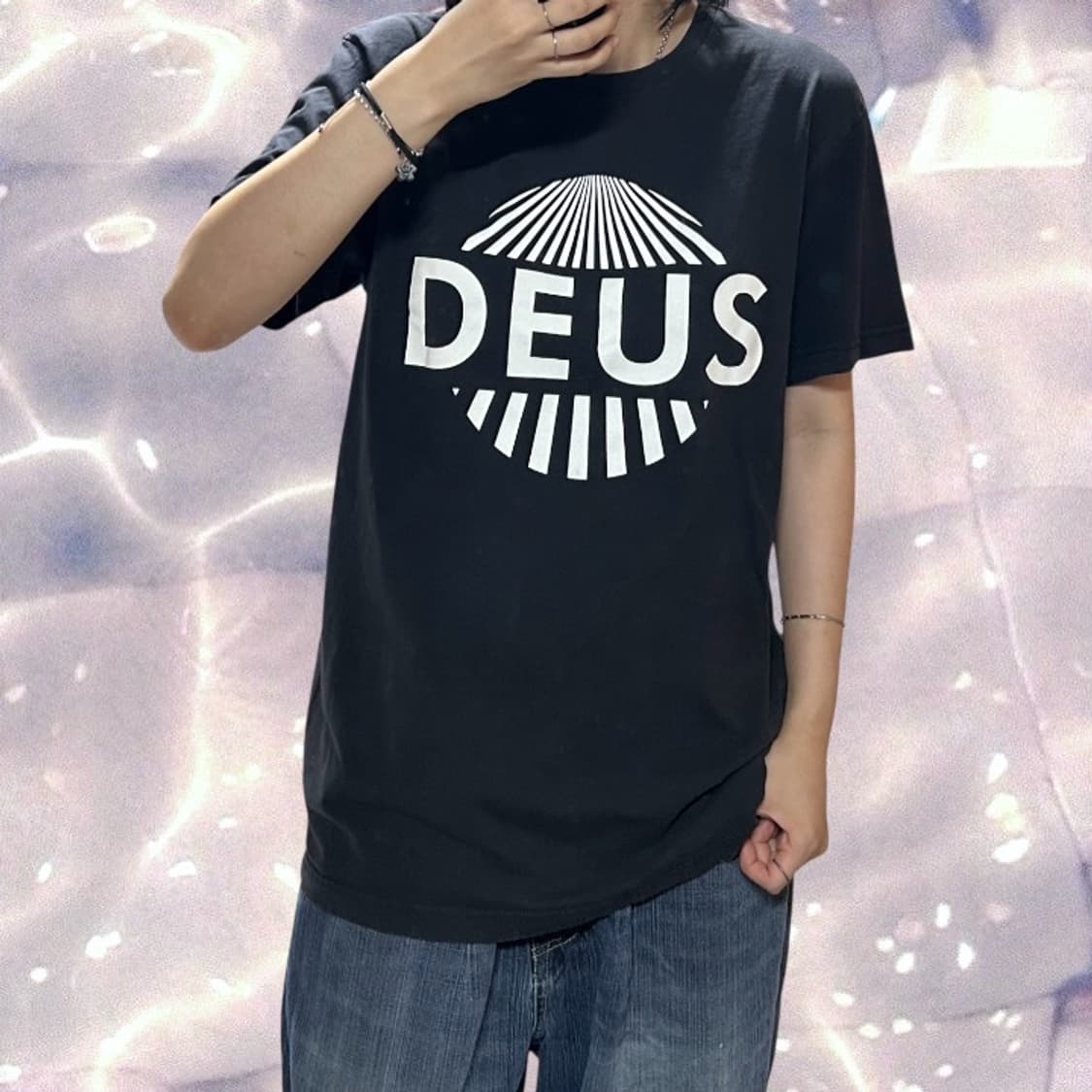 데우스 엑스 마키나 선버스트 반팔 티셔츠 블랙 L  상품이미지1