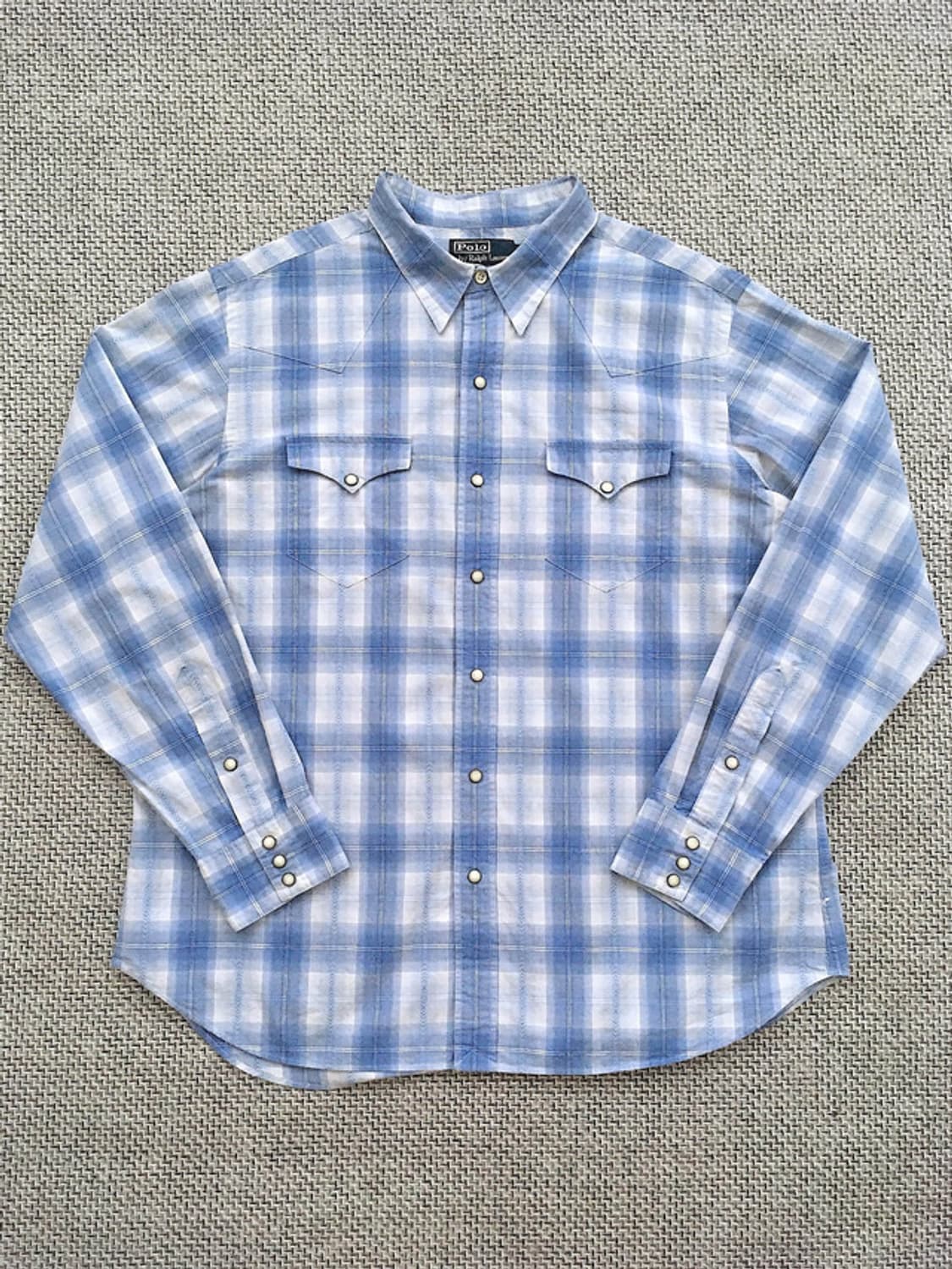 90s Plaid check Pearl snap western shirt 상품이미지7
