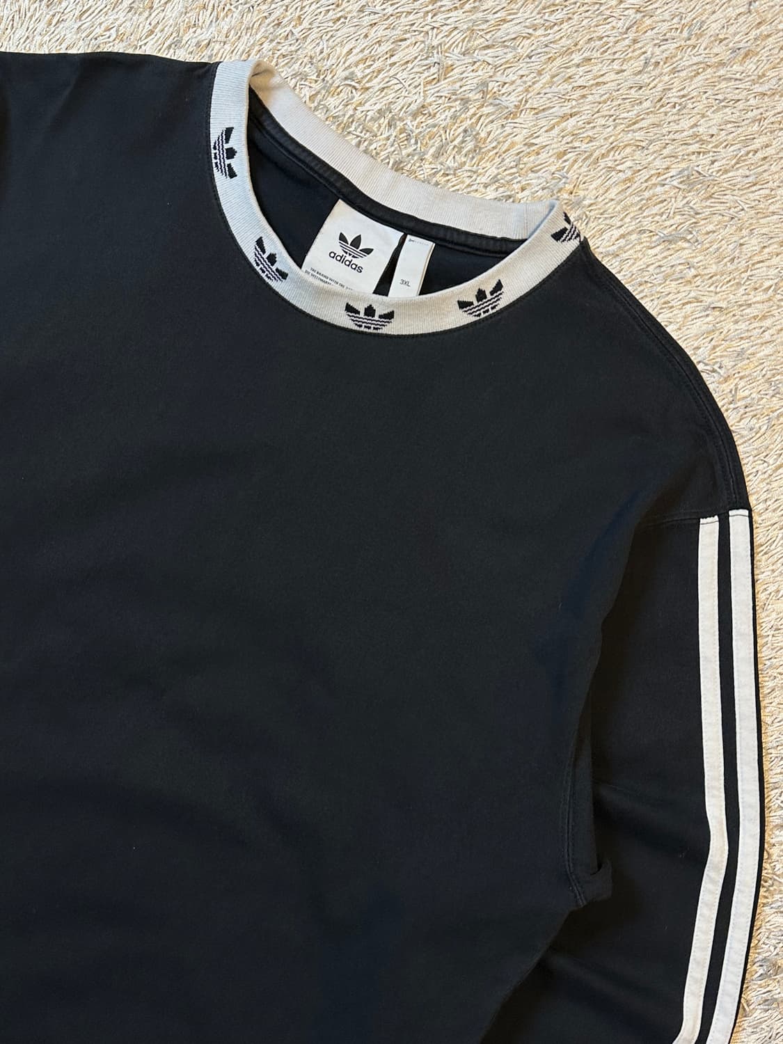 아디다스 ADIDAS 넥로고 스포티 사이드라인 롱슬리브 블랙 상품이미지2