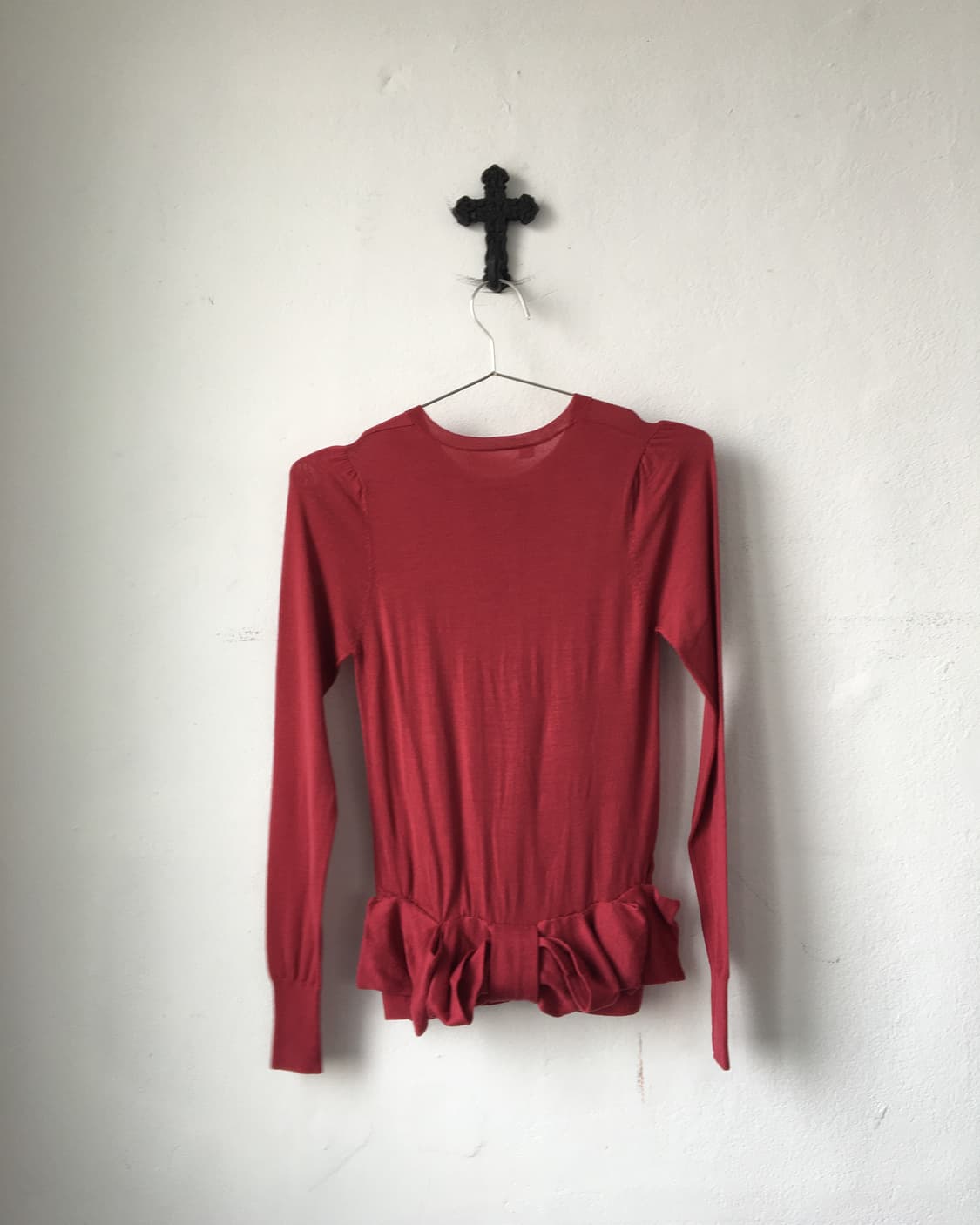 Embroidery point knit cardigan 상품이미지3