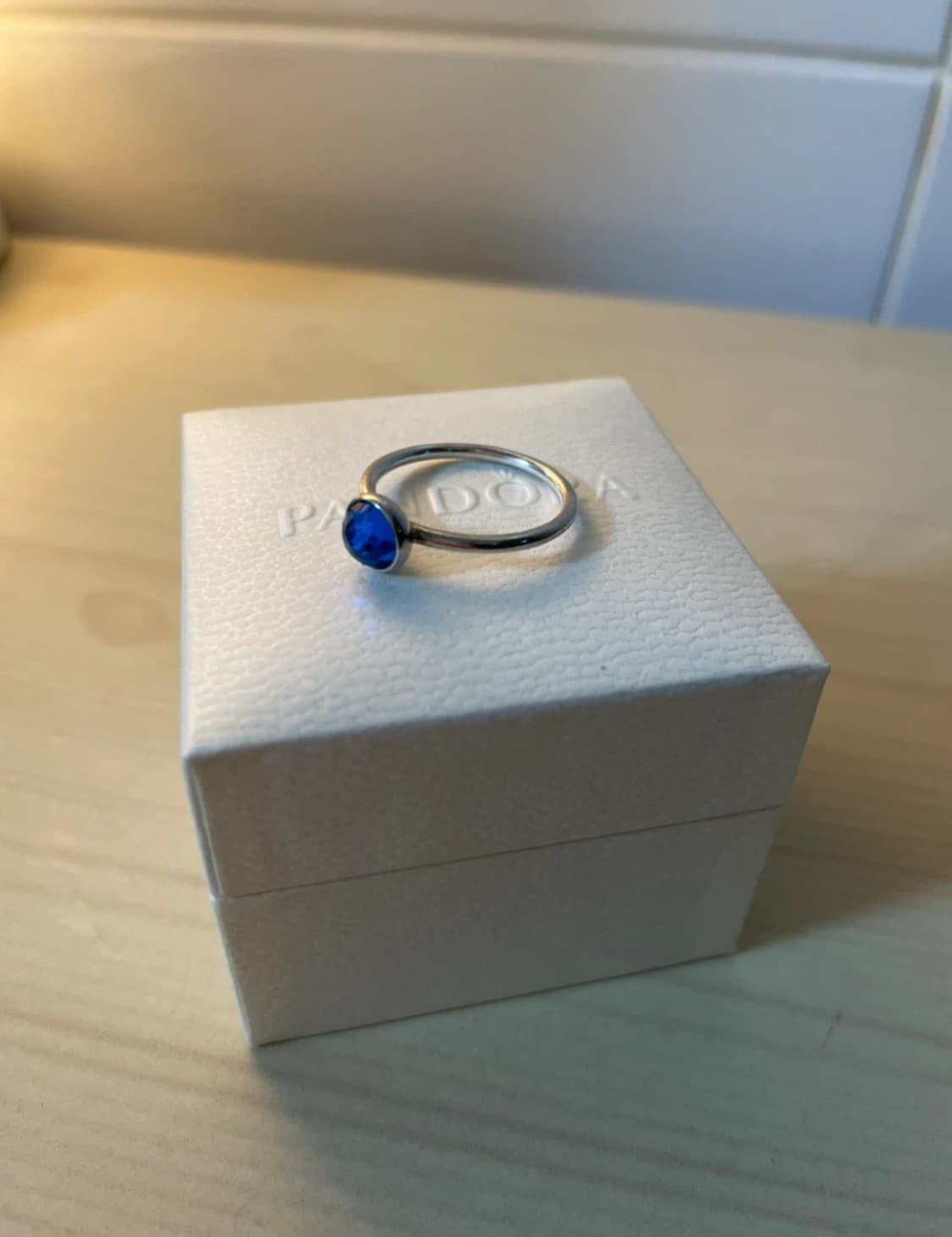 판도라 블루 스톤 은반지 (탄생석 12월반지) 사이즈52 상품이미지1