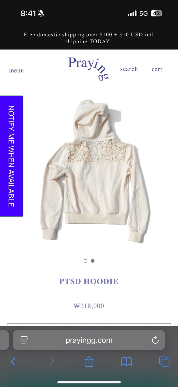 Praying ptsd hoodie  상품이미지2