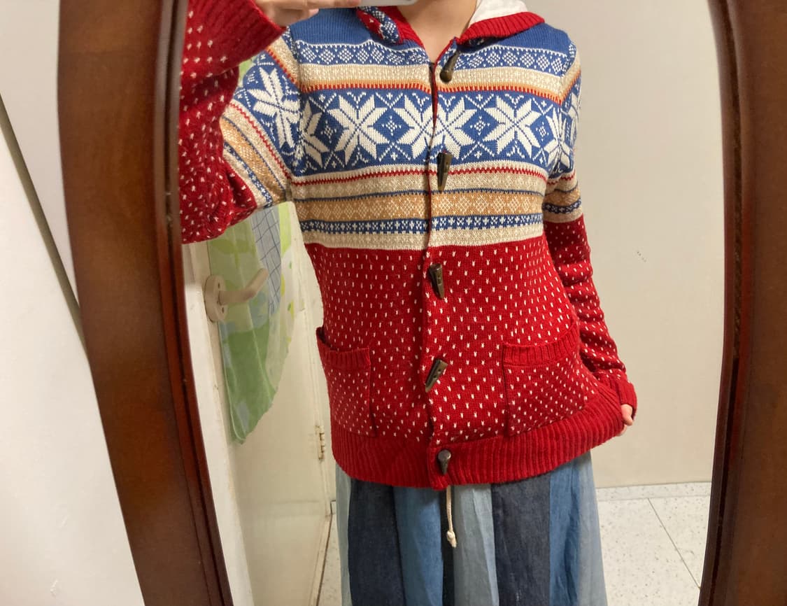 눈꽃 후드 떡보끼 가디건 상품이미지3