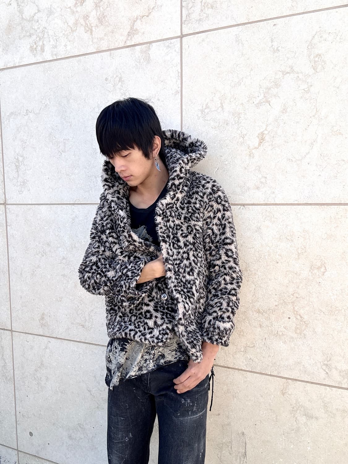[BACKS] Leopard Fur Hoodie Jacket 상품이미지1