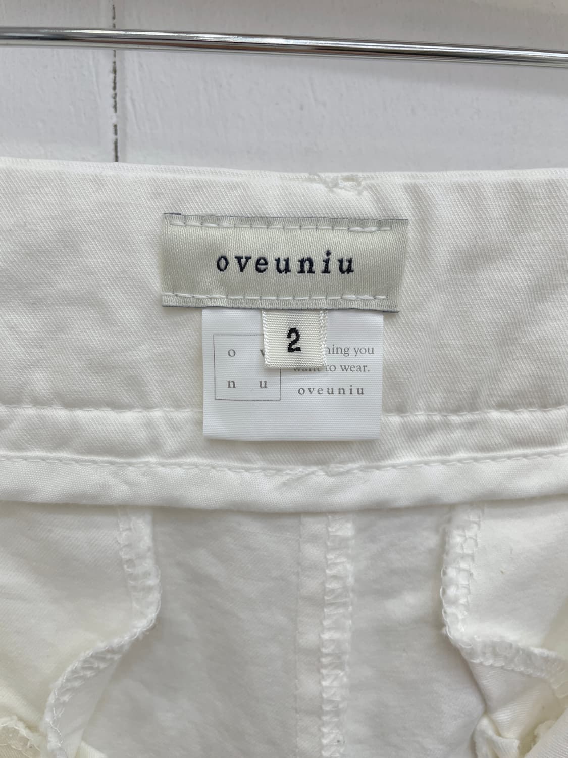 oveuniu 핀턱 와이드 코튼 팬츠 상품이미지5