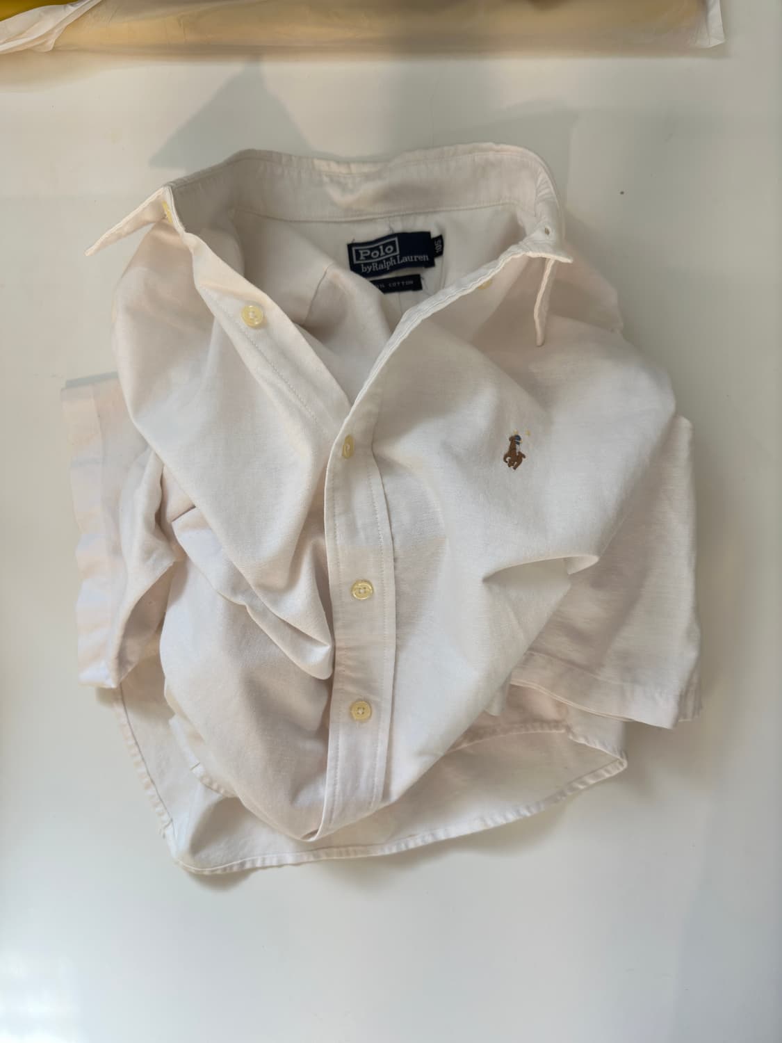 폴로 랄프로렌 화이트 오버핏 하프셔츠 상품이미지1