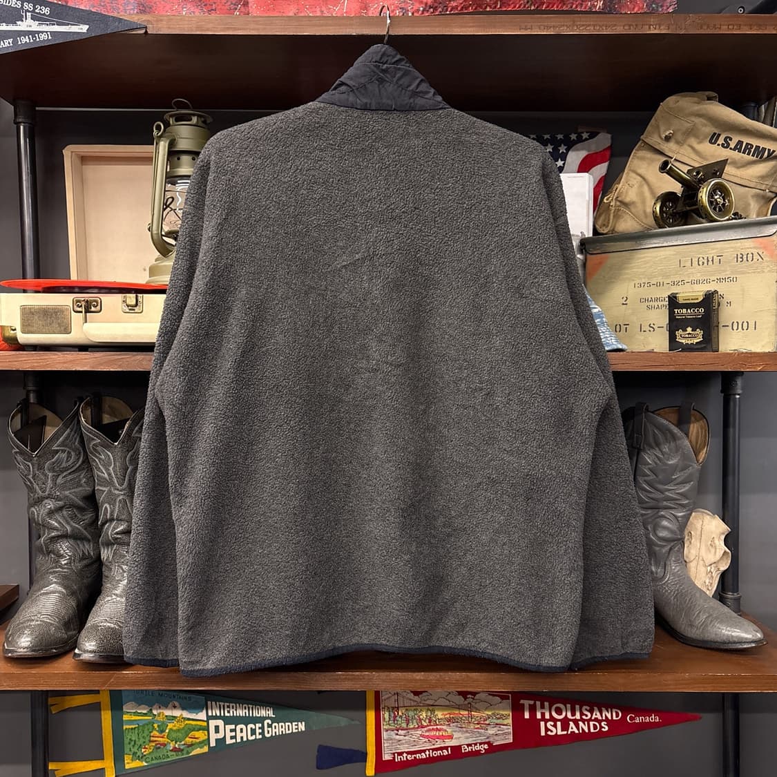 90s 파타고니아 미국생산 신칠라 딥파일 플리스 집업자켓 차콜 N890 상품이미지2