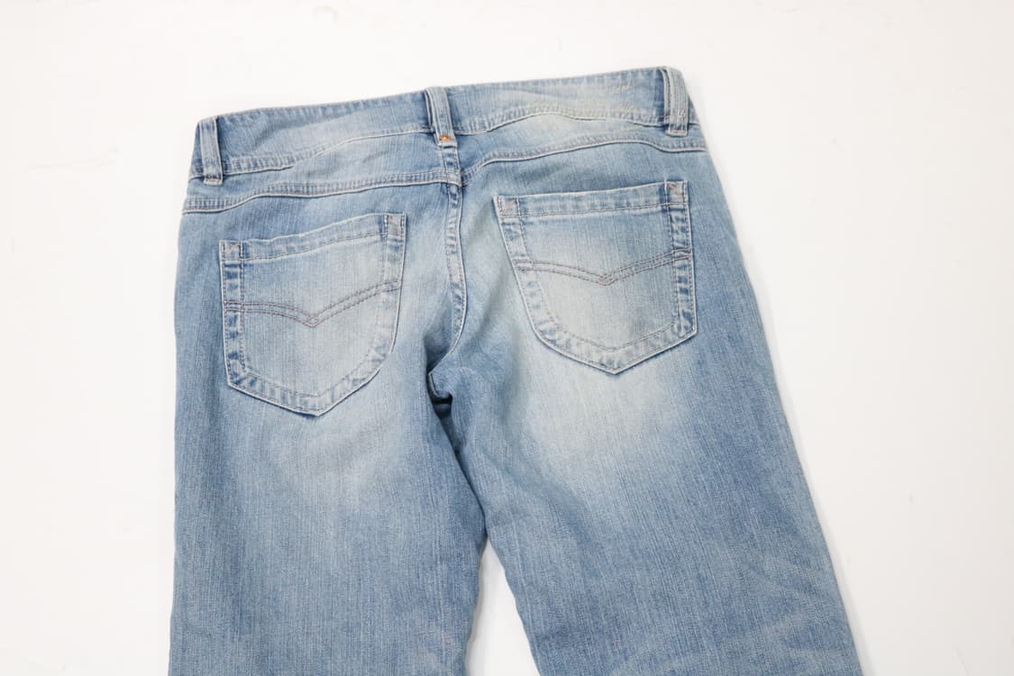 LJSICARLE 빈티지 지퍼 디테일 데미지 부츠컷 데님 팬츠 (2) 상품이미지8