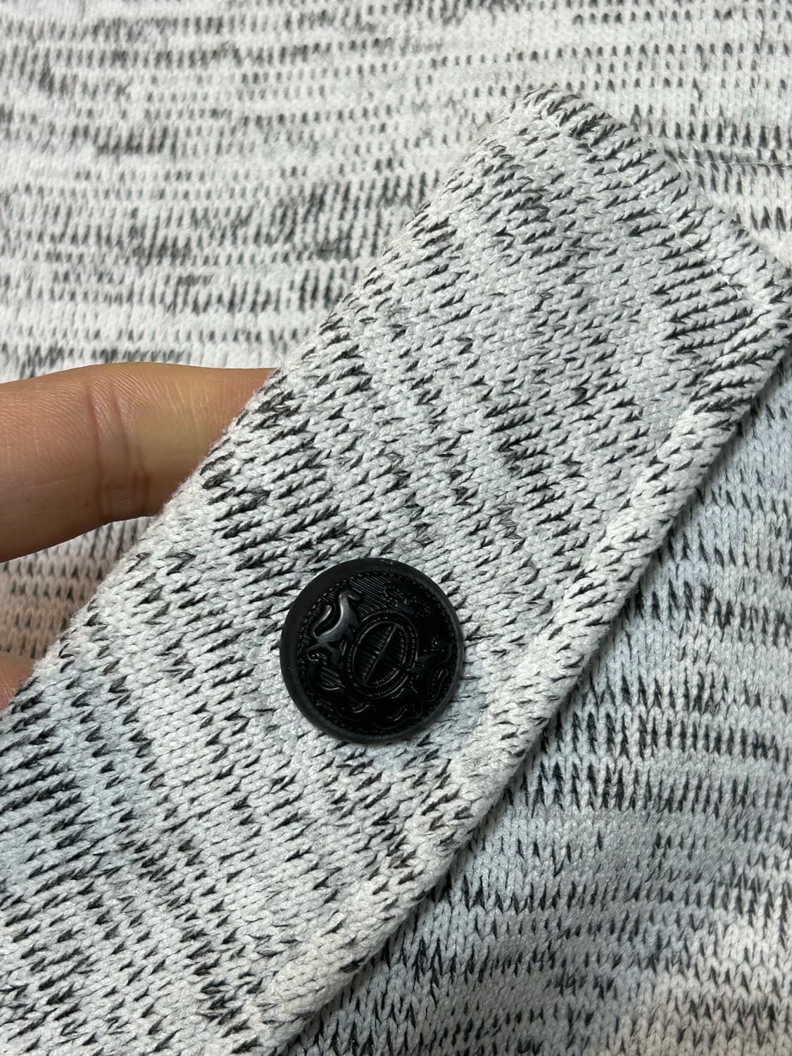 white melange hood zip-up 상품이미지4