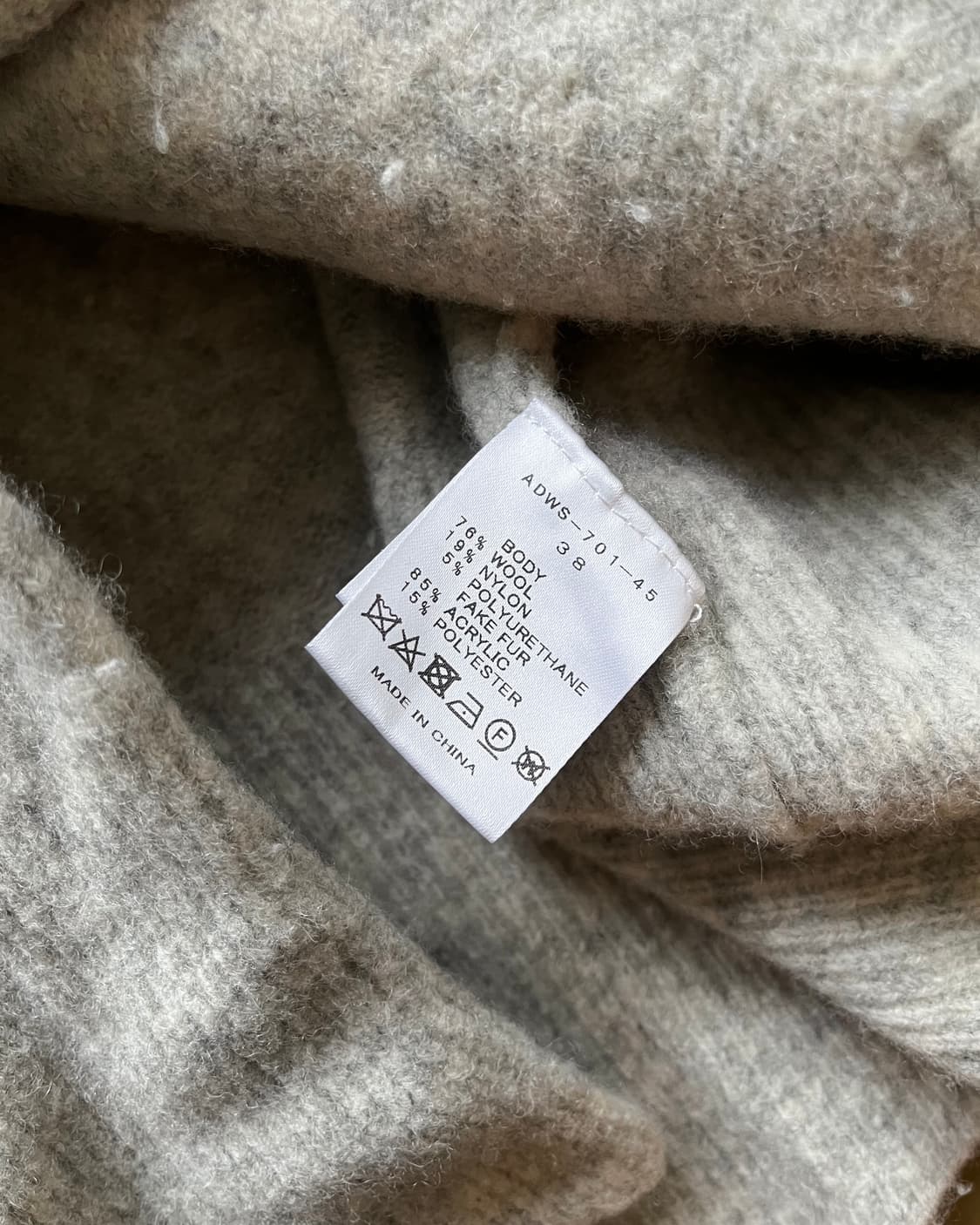 ADAWAS アダワス Big Fur Pocket Wool Cardigan 상품이미지7