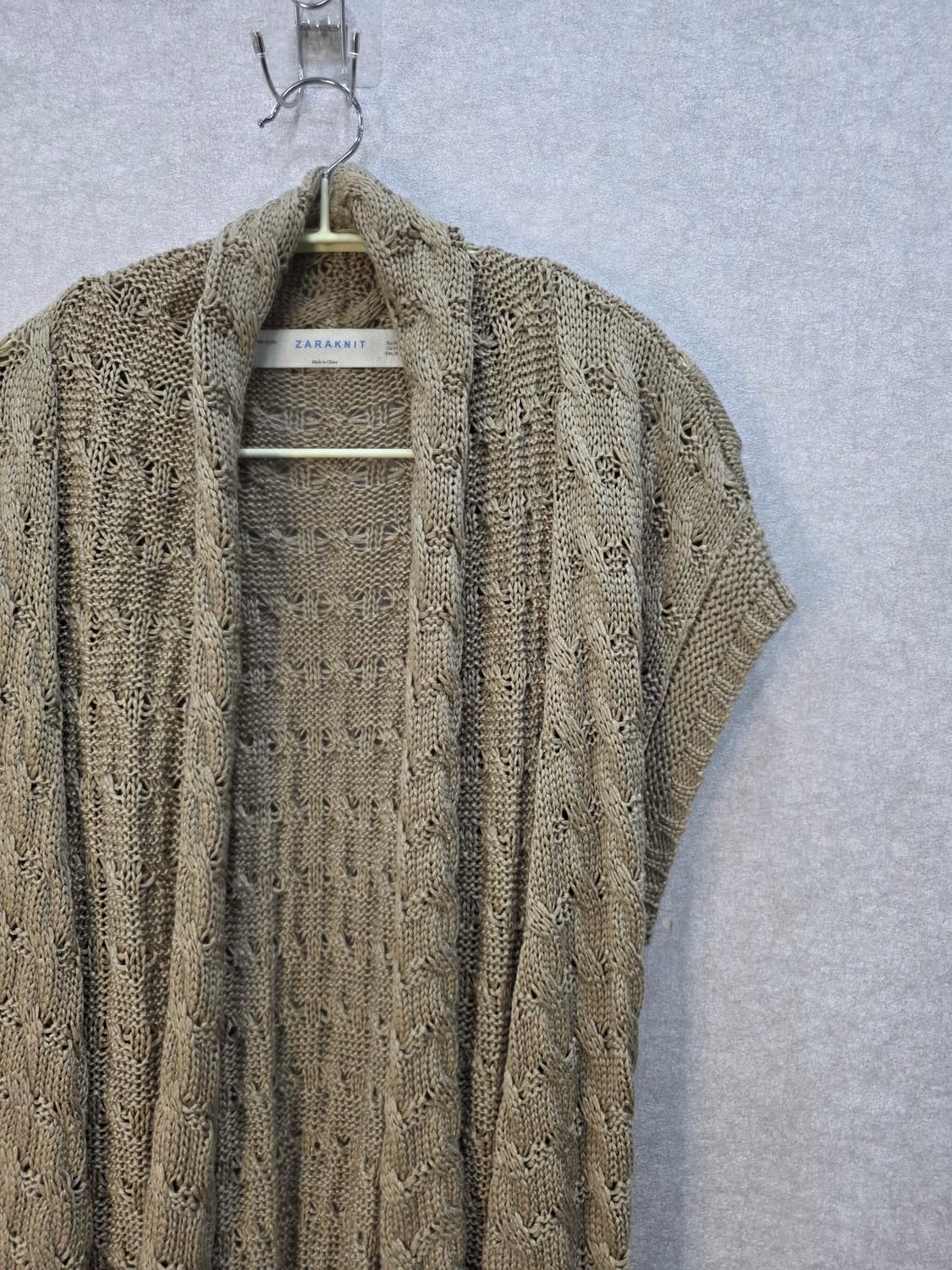 ZARA KNIT 케이블 롱 니트 베스트 가디건 상품이미지2