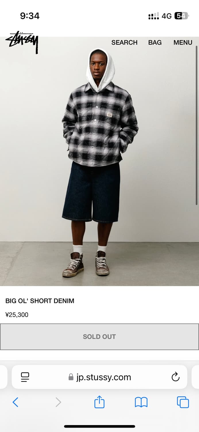 스투시 데님 빅 올 쇼츠 로우 (28사이즈) 상품이미지2