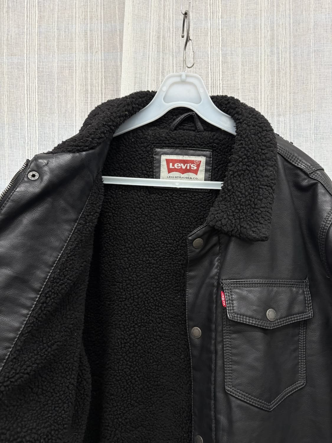 리바이스 레더 셰르파 트러커 가죽 자켓 Levi’s 상품이미지7