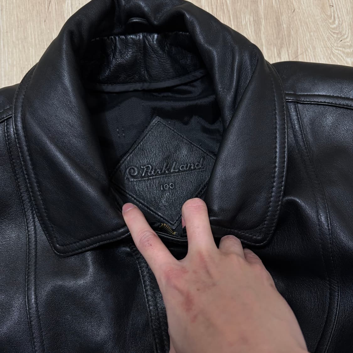 RUKLAND 남성 천연 양가죽 봄버 가죽자켓 L/100  상품이미지6