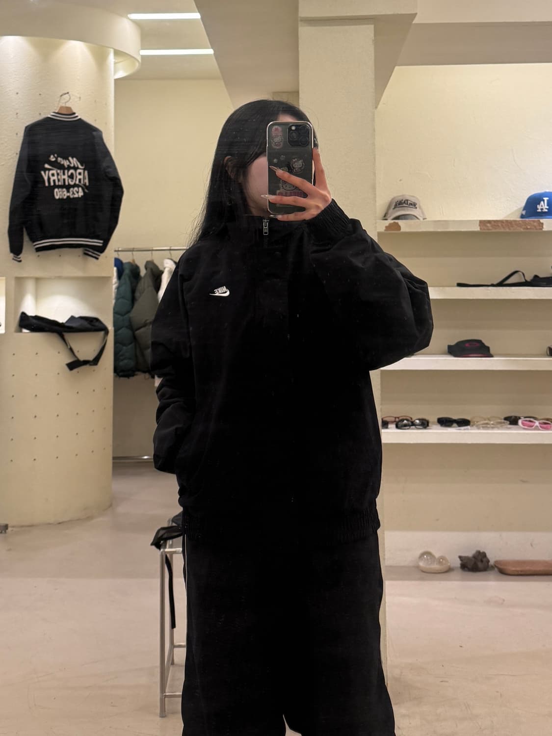 나이키 베이직 스몰로고 블랙 점퍼 U759 상품이미지1