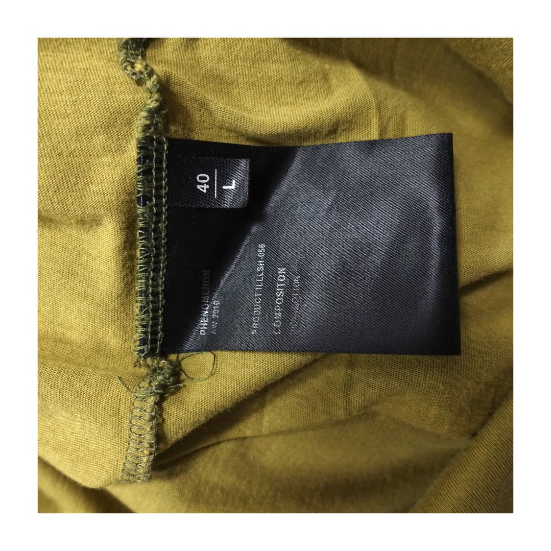 PHENOMENON 페노메논 아카이브 올리브 가먼트다잉 롱슬리브 티셔츠 상품이미지9