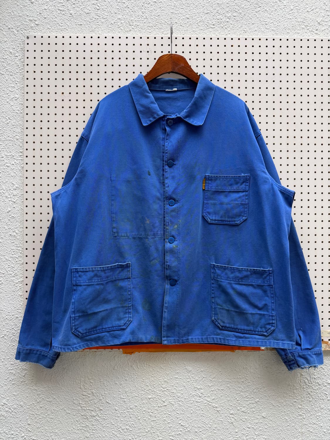 (BIG SIZE)WASHED BLUE OLD 빅사이즈 프렌치워크자켓 상품이미지1