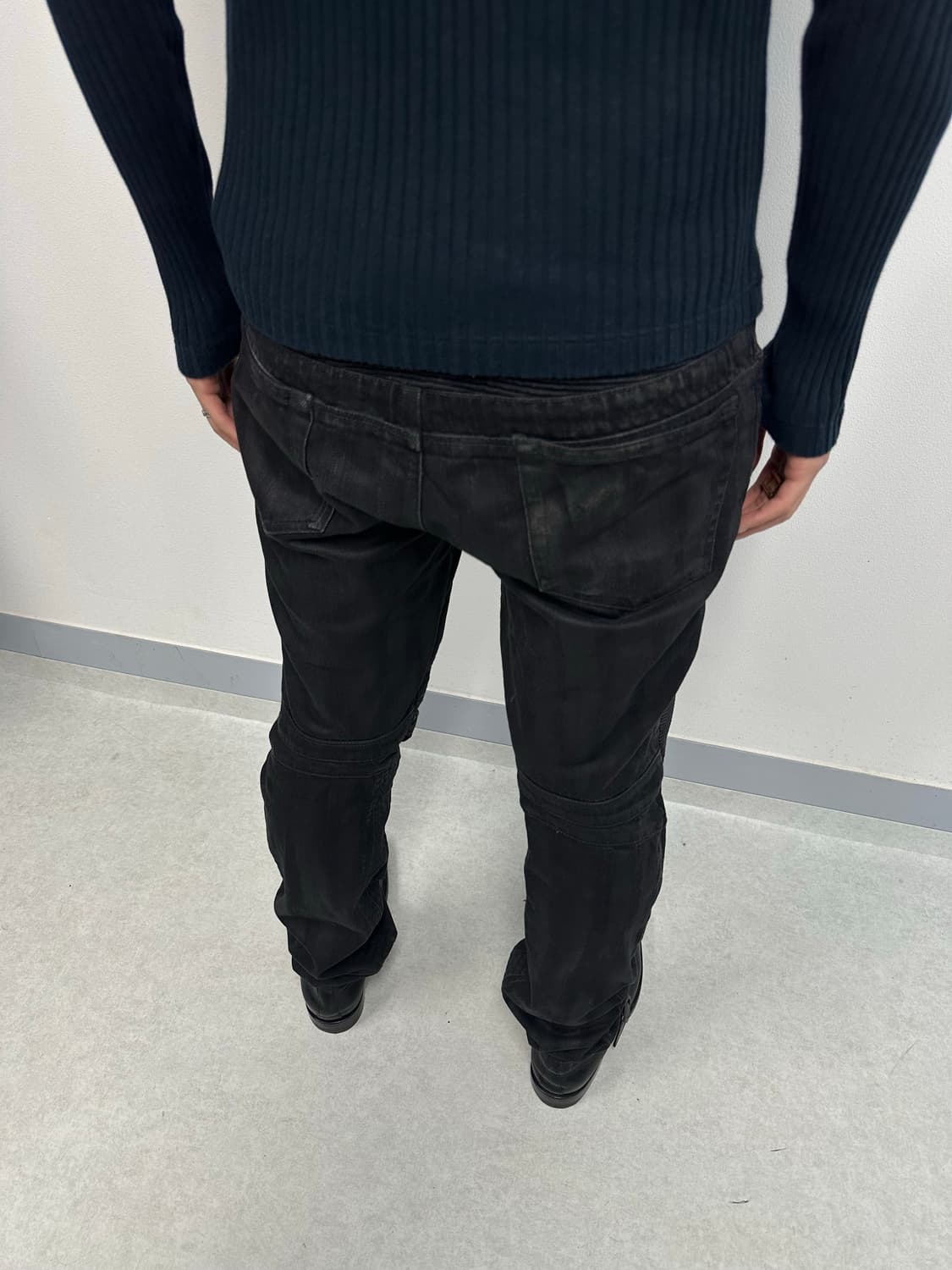 발망 더블 지퍼 바이커 진 상품이미지3