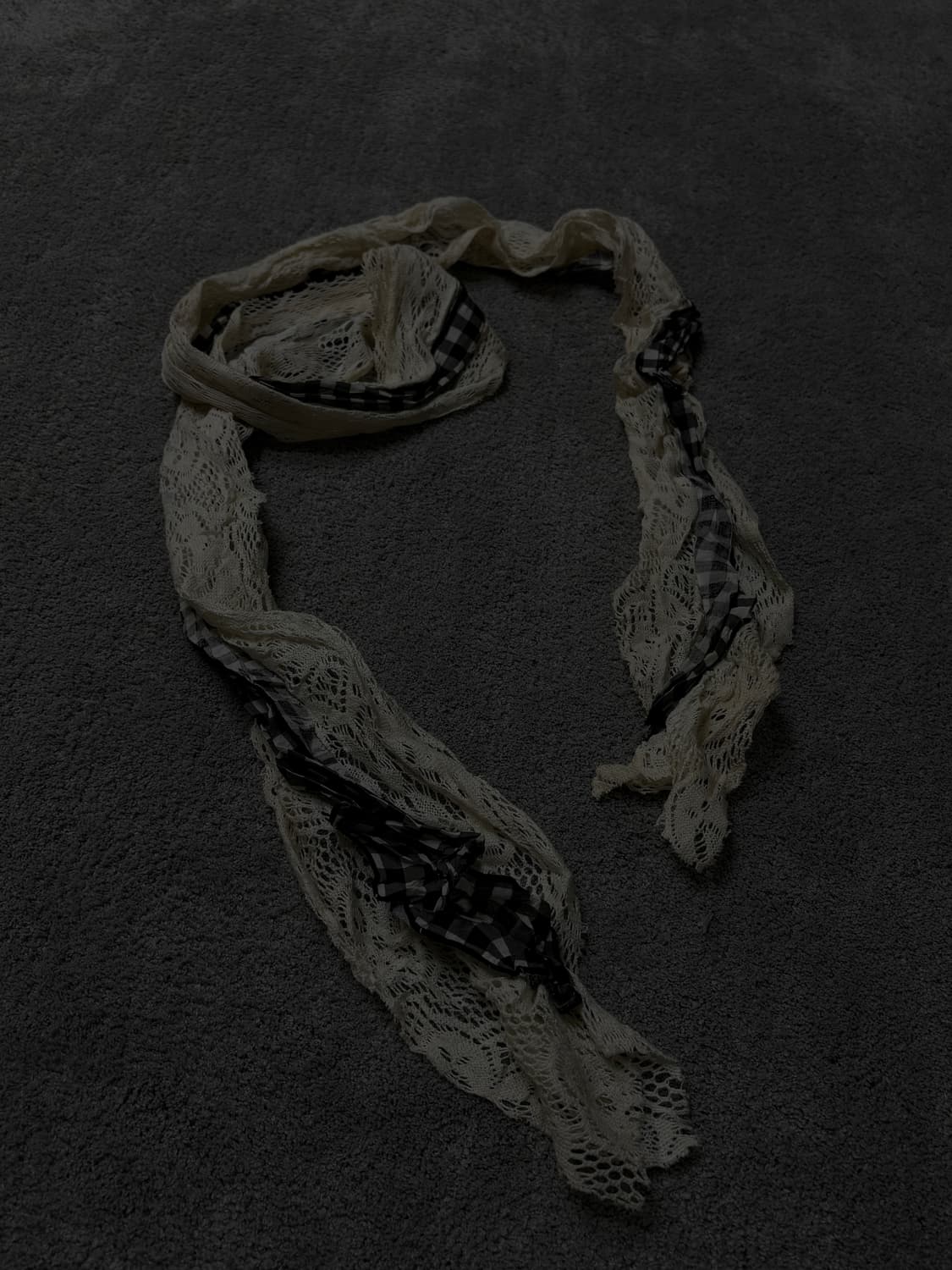 Vintage grunge mood slim scarf 상품이미지1