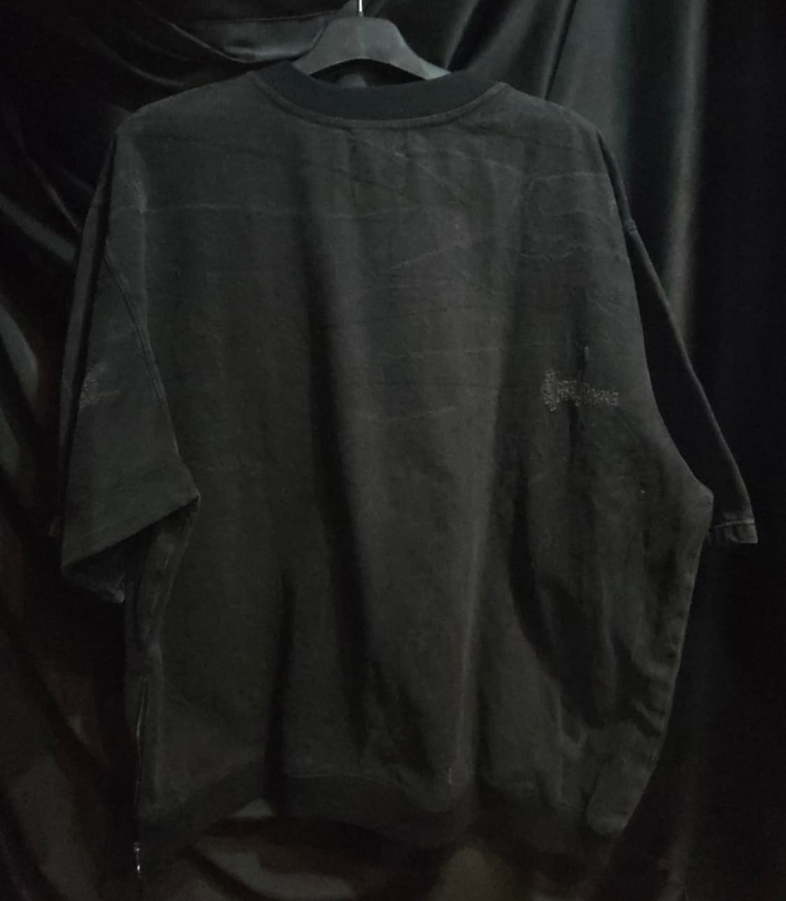 자라 블랙 데미지 워싱 반팔 티셔츠 XL 상품이미지5