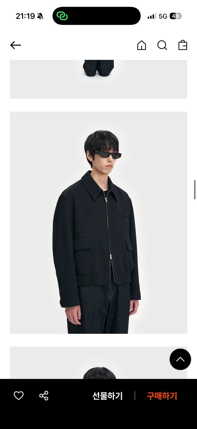 벨리에 다이에그널 블루종 자켓 블랙 M 상품이미지4