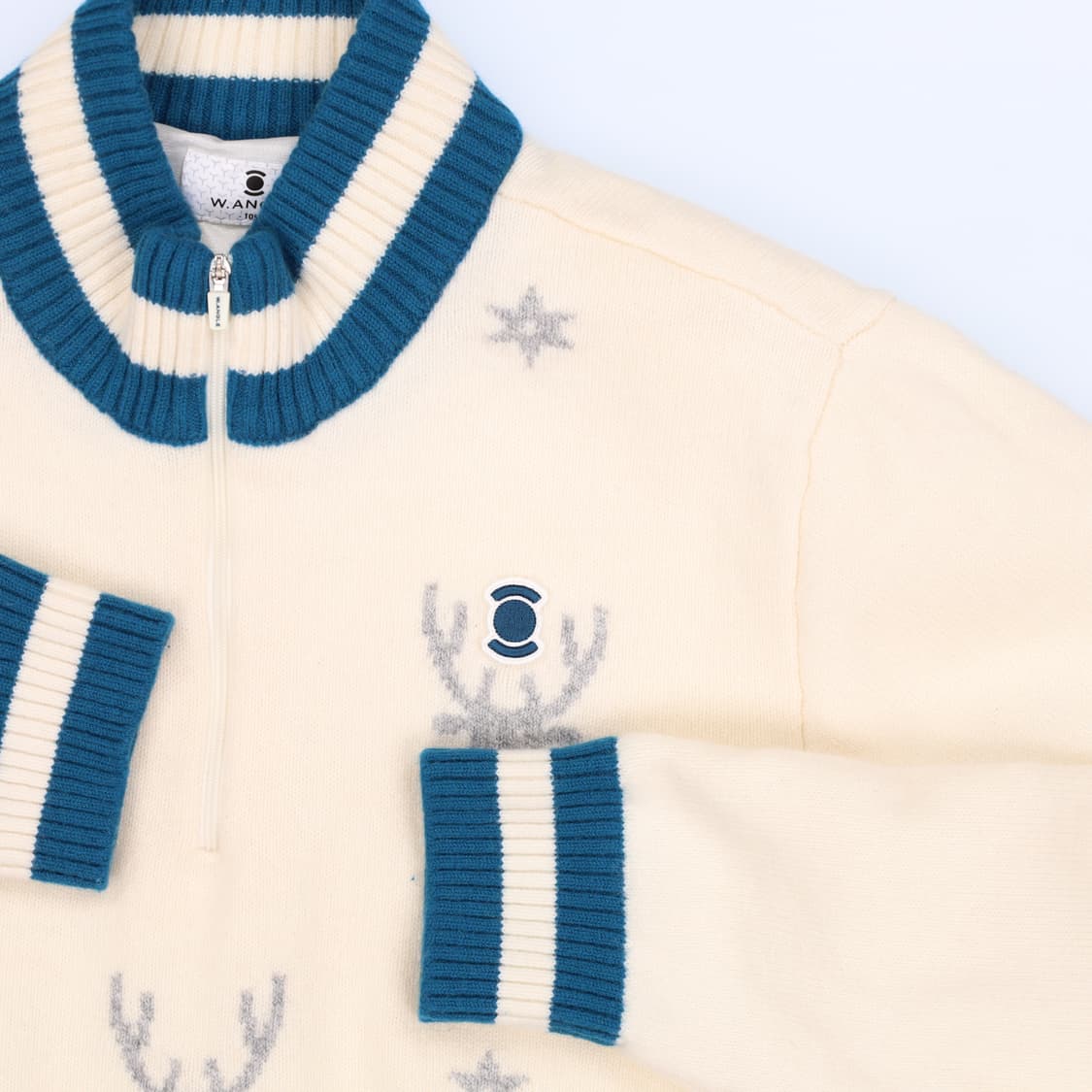 [105] 와이드앵글 남성 골프 반집업 모 방풍 니트 자켓 N6845 상품이미지4