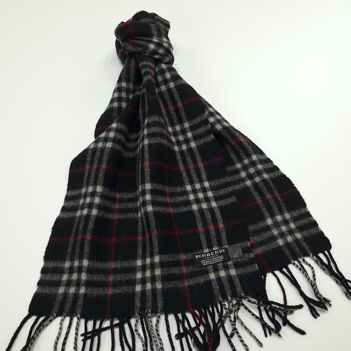 MX197 버버리 블랙 노바체크 캐시미어 목도리 머플러 상품이미지3